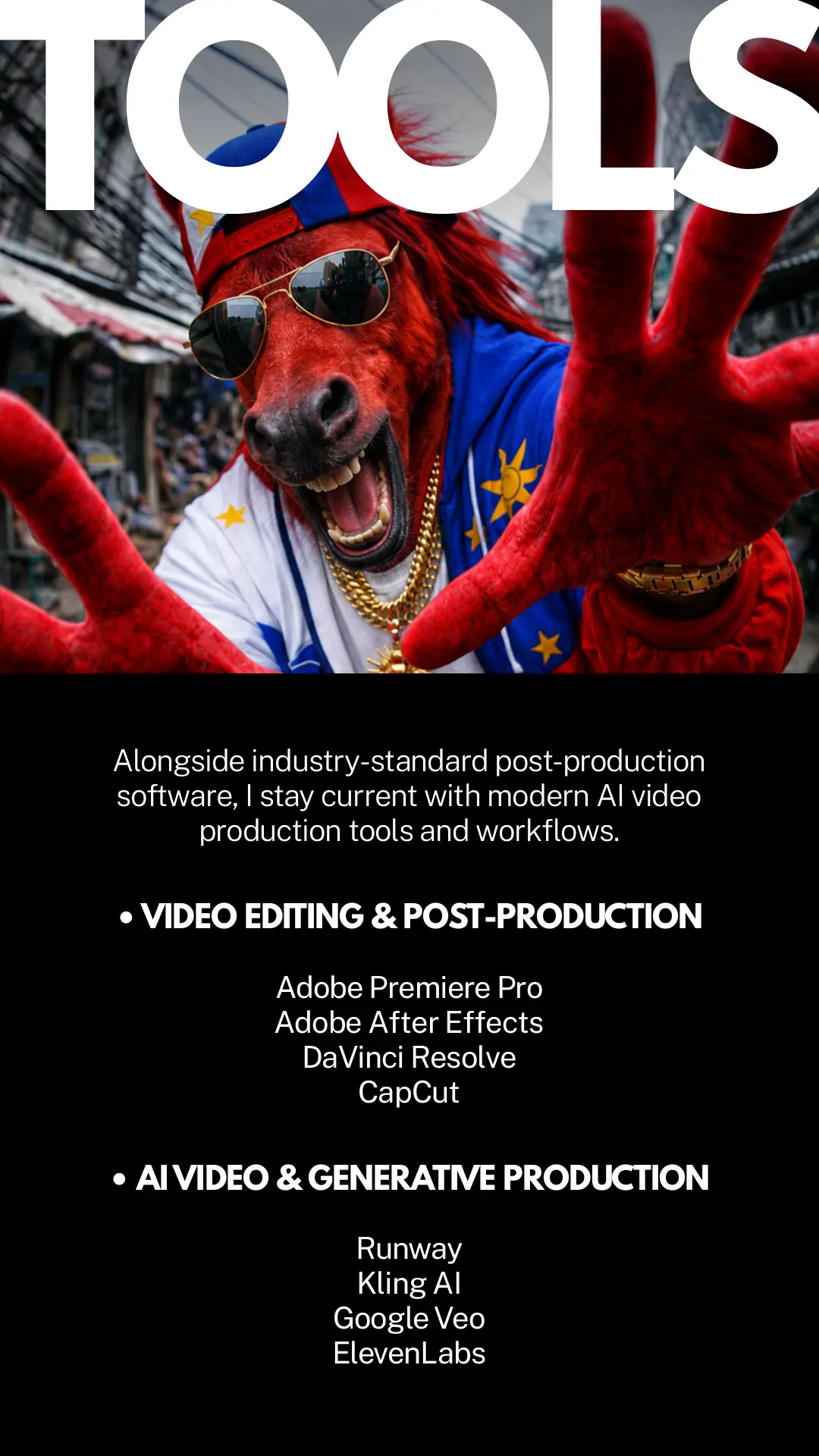 Video editing, post-production, and AI video tools