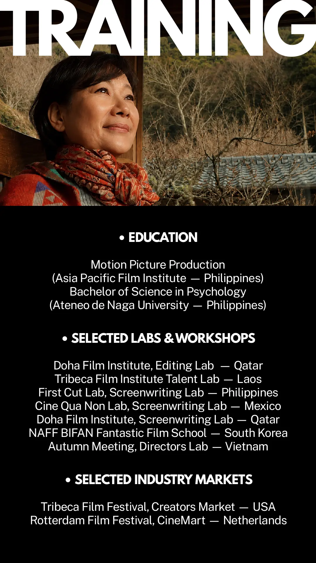 Education, selected labs and workshops, and industry markets